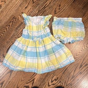 Tommy Bahamas girls plaid dress with bloomers